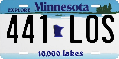 MN license plate 441LOS