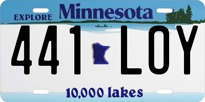 MN license plate 441LOY