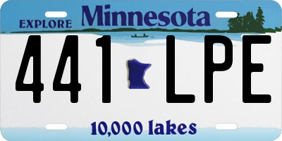 MN license plate 441LPE