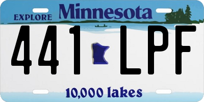 MN license plate 441LPF