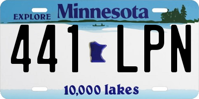 MN license plate 441LPN