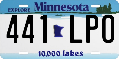 MN license plate 441LPO