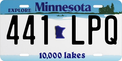 MN license plate 441LPQ