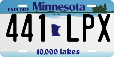 MN license plate 441LPX
