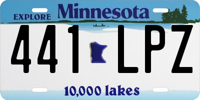 MN license plate 441LPZ