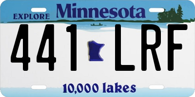 MN license plate 441LRF