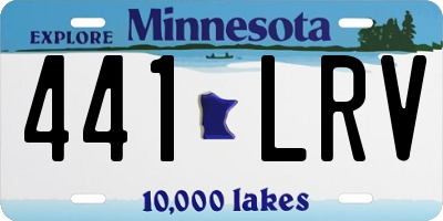 MN license plate 441LRV