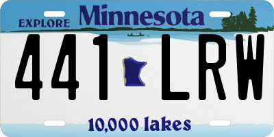 MN license plate 441LRW