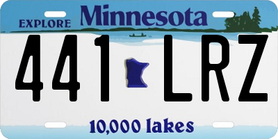 MN license plate 441LRZ