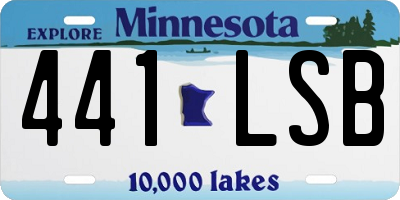MN license plate 441LSB