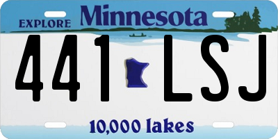 MN license plate 441LSJ