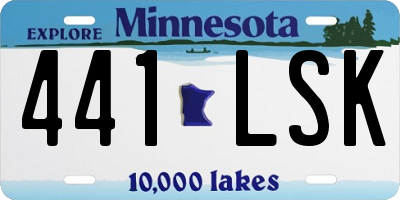 MN license plate 441LSK