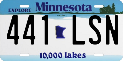 MN license plate 441LSN