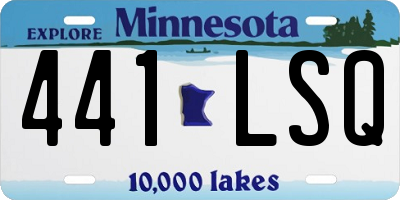 MN license plate 441LSQ
