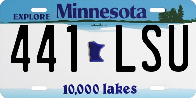 MN license plate 441LSU