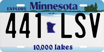 MN license plate 441LSV