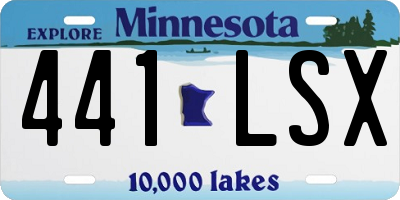 MN license plate 441LSX