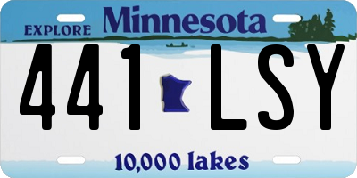 MN license plate 441LSY