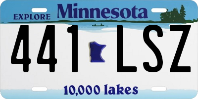 MN license plate 441LSZ