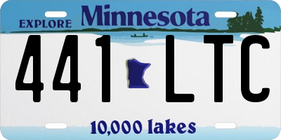MN license plate 441LTC