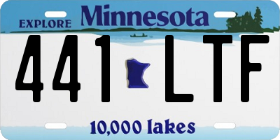 MN license plate 441LTF