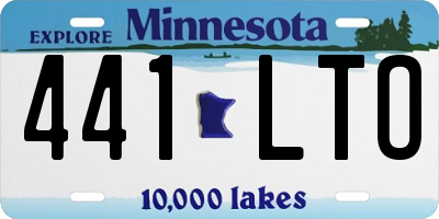 MN license plate 441LTO