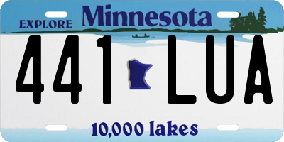 MN license plate 441LUA
