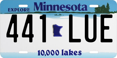 MN license plate 441LUE