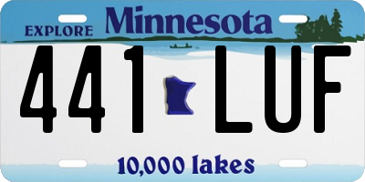 MN license plate 441LUF