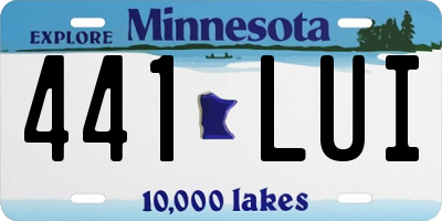MN license plate 441LUI