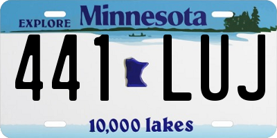 MN license plate 441LUJ