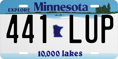 MN license plate 441LUP