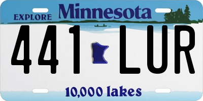 MN license plate 441LUR