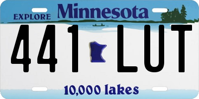 MN license plate 441LUT
