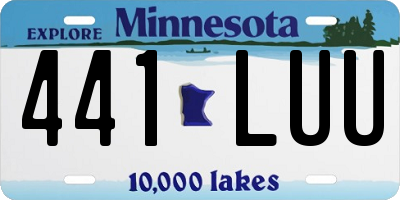 MN license plate 441LUU