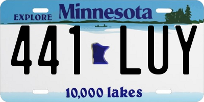 MN license plate 441LUY
