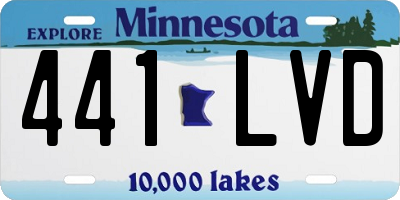 MN license plate 441LVD