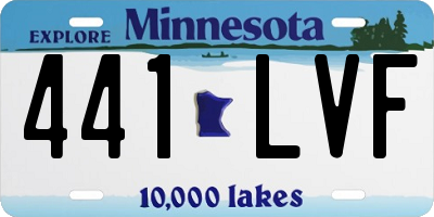 MN license plate 441LVF