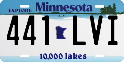 MN license plate 441LVI