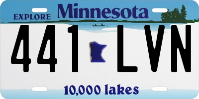 MN license plate 441LVN