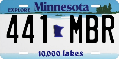 MN license plate 441MBR