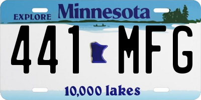 MN license plate 441MFG