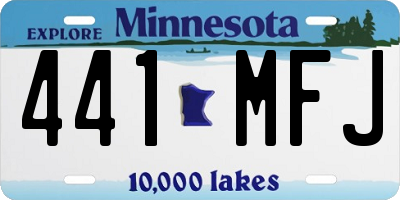 MN license plate 441MFJ