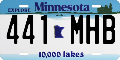 MN license plate 441MHB