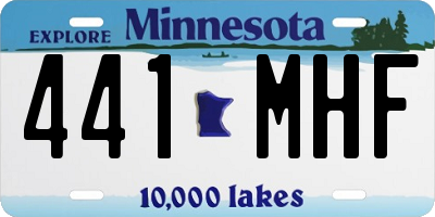 MN license plate 441MHF