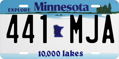 MN license plate 441MJA