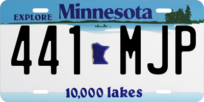 MN license plate 441MJP