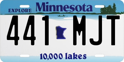 MN license plate 441MJT