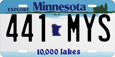 MN license plate 441MYS