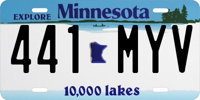 MN license plate 441MYV